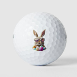 Feiertags-Golfbälle Osterhase mit Sonnenbrille Golfball