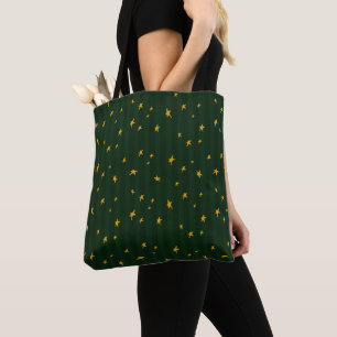 Feiertags Grün Gelb Stern Streifen Weihnachten Tasche