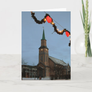 Feiertags-Gruß-Karte - Tromsø Kathedrale, Norwegen Feiertagskarte