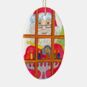 Feiertags-Grüße Keramik Ornament (Rechts)