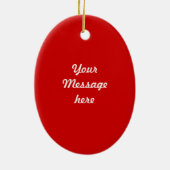 Feiertags-Grüße Keramik Ornament (Hinten)
