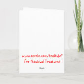 Feiertags-Grüße vom Strand Feiertagskarte (Rückseite)