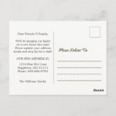 Feiertags-Haus-neue Adressen-Postkarte Postkarte (Rückseite)