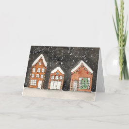 Feiertags-Häuser Feiertagskarte