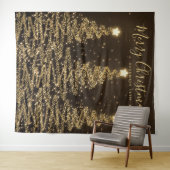 Feiertags-Hintergrund-Goldfröhliche Wandteppich (Beispiel (Horizontal))