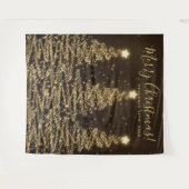 Feiertags-Hintergrund-Goldfröhliche Wandteppich (Vorderseite (Horizontal))