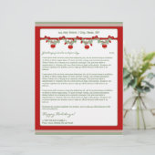 Feiertags-jährlicher Rundschreiben-Briefkopf: Briefkopf (Stehend Vorderseite)