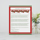 Feiertags-jährlicher Rundschreiben-Briefkopf: Briefkopf (Stehend Vorderseite)