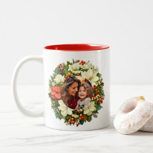 Feiertags-Kaffeetasse Zweifarbige Tasse (Mit Donut)