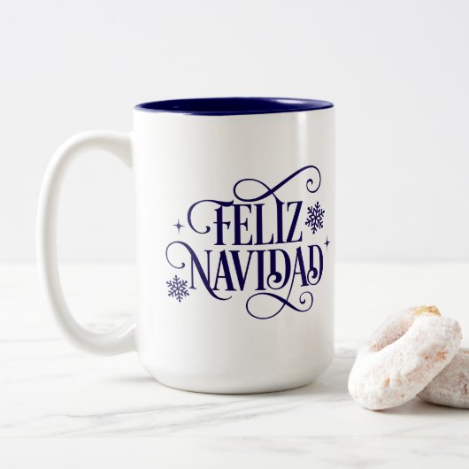 Feiertags-Kaffeetasse Zweifarbige Tasse (Mit Donut)