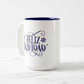 Feiertags-Kaffeetasse Zweifarbige Tasse (Vorderseite Links)