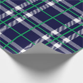 Feiertags-karierte Verpackungs-Papier-Marine Geschenkpapier (Ecke)