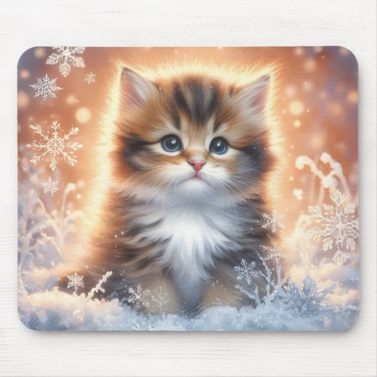 Feiertags-Kätzchen-Mauspad Mousepad (Vorne)