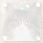 Feiertags-Katzen-Glas-Untersetzer Glasuntersetzer (Rückseite)