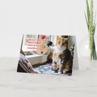 Feiertags-Katzen-Gruß-Karte Feiertagskarte