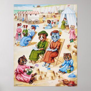Feiertags-Katzen, Louis Wain Poster