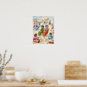 Feiertags-Katzen, Louis Wain Poster (Küche)