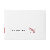 Feiertags-Kiefern-Weihnachtsumgriffsaufkleber Rundum-Adressaufkleber (Vorderseite)