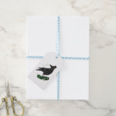 Feiertags-Krähe mit Zylinder Geschenkanhänger (Mit Garn)