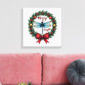 Feiertags-Kranz-Libelle Leinwanddruck (Insitu (Wohnzimmer))