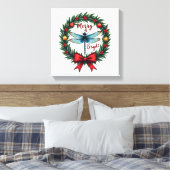 Feiertags-Kranz-Libelle Leinwanddruck (Insitu (Schlafzimmer))