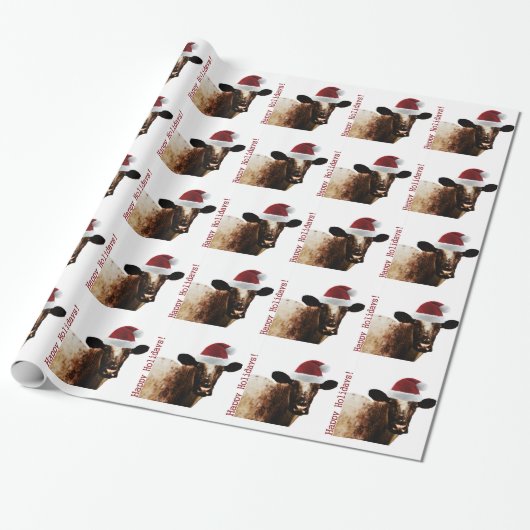 Feiertags-Kuh Geschenkpapier (Ungerollt)