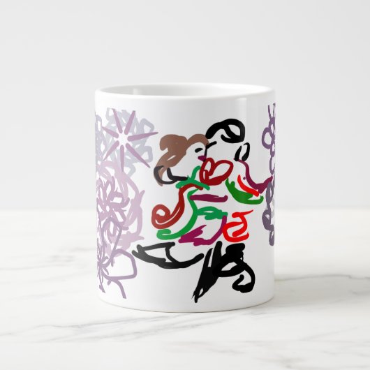 Feiertags-Kuss  Jumbo-Tasse (Vorderseite)