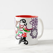 Feiertags-Kuss  Zweifarbige Tasse (VorderseiteRechts)