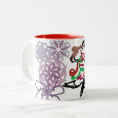 Feiertags-Kuss  Zweifarbige Tasse (Vorderseite Links)