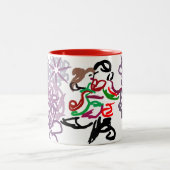 Feiertags-Kuss  Zweifarbige Tasse (Mittel)