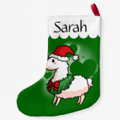 Feiertags-Lama-Elf Kleiner Weihnachtsstrumpf (Rückseite)