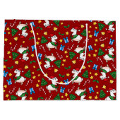 Feiertags-Lama-Verrücktheit Große Geschenktüte (Rückseite)