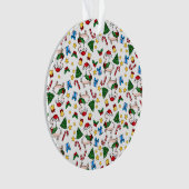 Feiertags-Lama-Verrücktheit Ornament (Vorderseite)