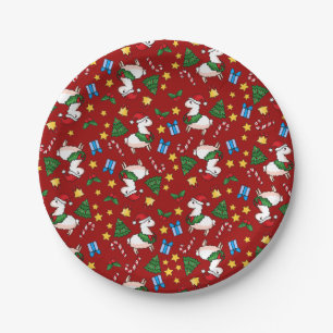 Feiertags-Lama-Verrücktheit Pappteller