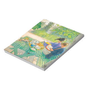 Feiertags-Lesung durch Carl Larsson Notizblock