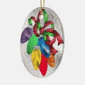 Feiertags-Lichter im Buntglas Keramikornament (Links)