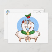 Feiertags-Liebe-Lamas Feiertagspostkarte (Vorne/Hinten)