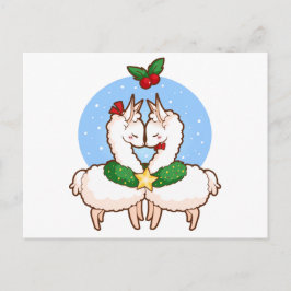 Feiertags-Liebe-Lamas Feiertagspostkarte