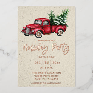 Feiertags-LKW-Feierparty Folieneinladung