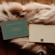 Feiertags Luxus Elegante Antwortkarte für Unterneh