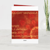 FEIERTAGS-MANDALA II FEIERTAGSKARTE (Rückseite)