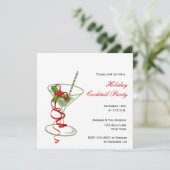 Feiertags-Martini-Cocktail-Party Einladung (Stehend Vorderseite)