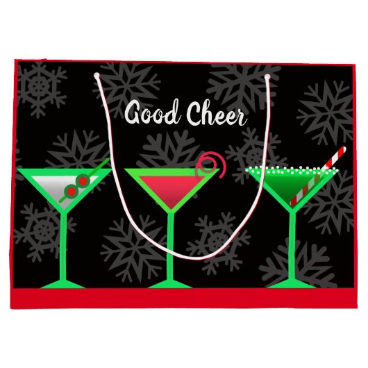 Feiertags-Martinigeschenktasche Große Geschenktüte (Rückseite)