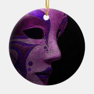 Feiertags-Masken-Weihnachtsverzierung Keramik Ornament