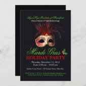 Feiertags-Maskerade-Einladung Einladung (Vorne/Hinten)