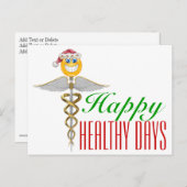 Feiertags-medizinische - Caduceus - Postkarte - (Vorne/Hinten)