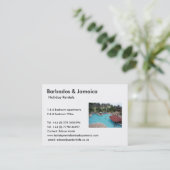 Feiertags-Mieten Visitenkarte (Stehend Vorderseite)