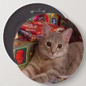 Feiertags-Miezekatze Button (Vorne & Hinten)