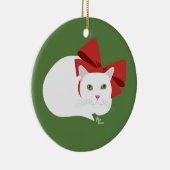 Feiertags-Miezekatze-Verzierung Keramik Ornament (Rechts)