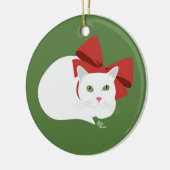 Feiertags-Miezekatze-Verzierung Keramik Ornament (Links)